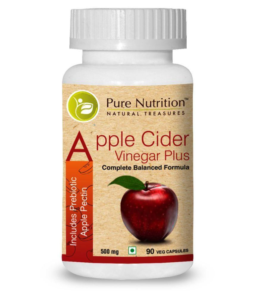 Pure Nutrition Apple Cider Vinegar Plus - 90 Caps 500 mg ...