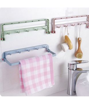 Folding Storage Rack Wash Cloth Organizer Plastic Kitchen Towel
