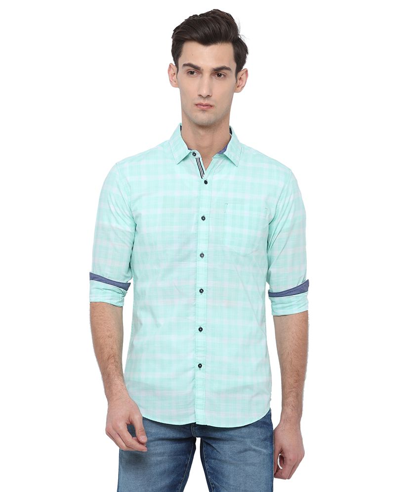     			Black Coffee Green Slim Fit Shirt