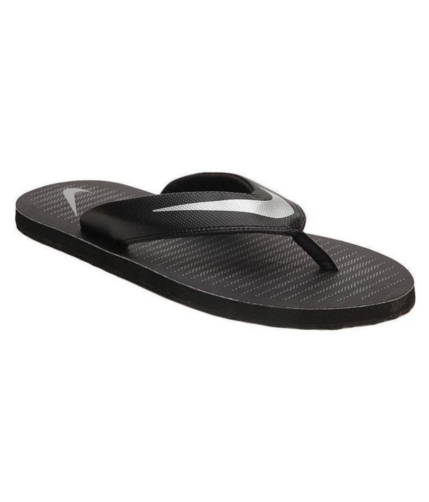 nike black daily slippers