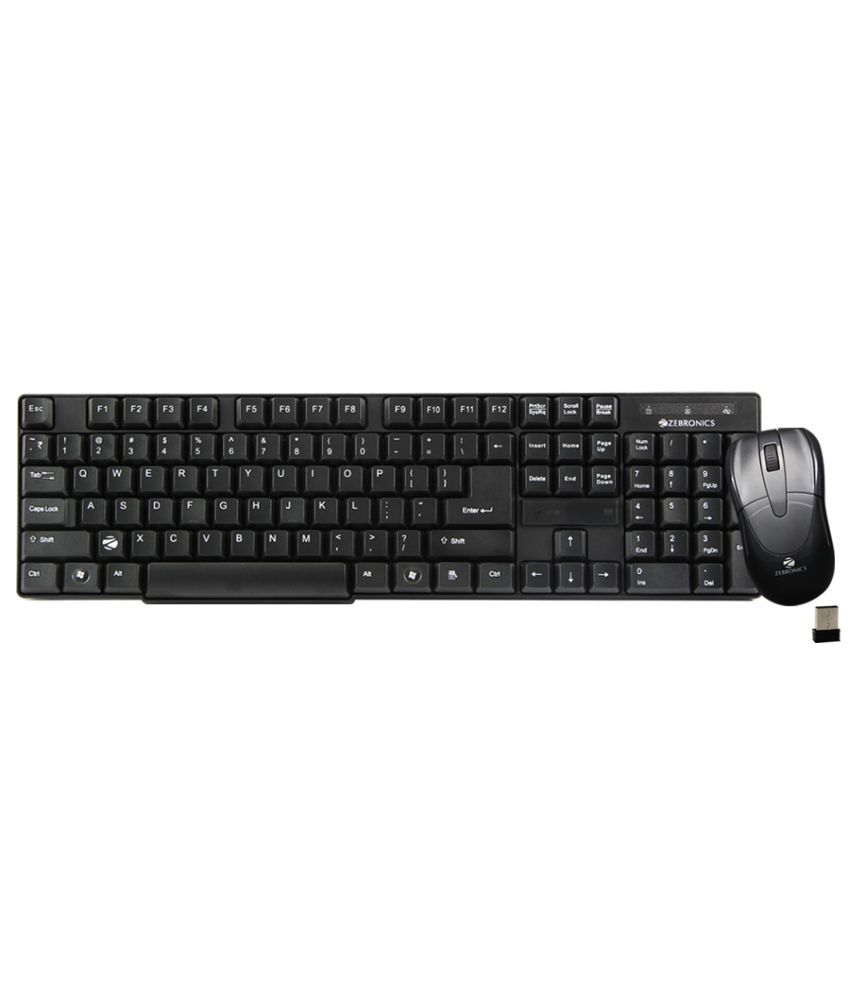     			Zebronics Companion6 Black Wireless Keyboard Mouse Combo (USB Dongle inside Mouse Top Cover)