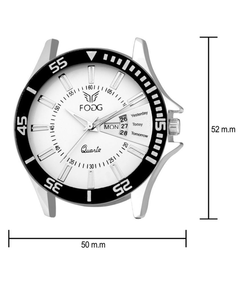 Fogg 1044-WH Day and Date Watch For-Men - Buy Fogg 1044-WH Day and Date