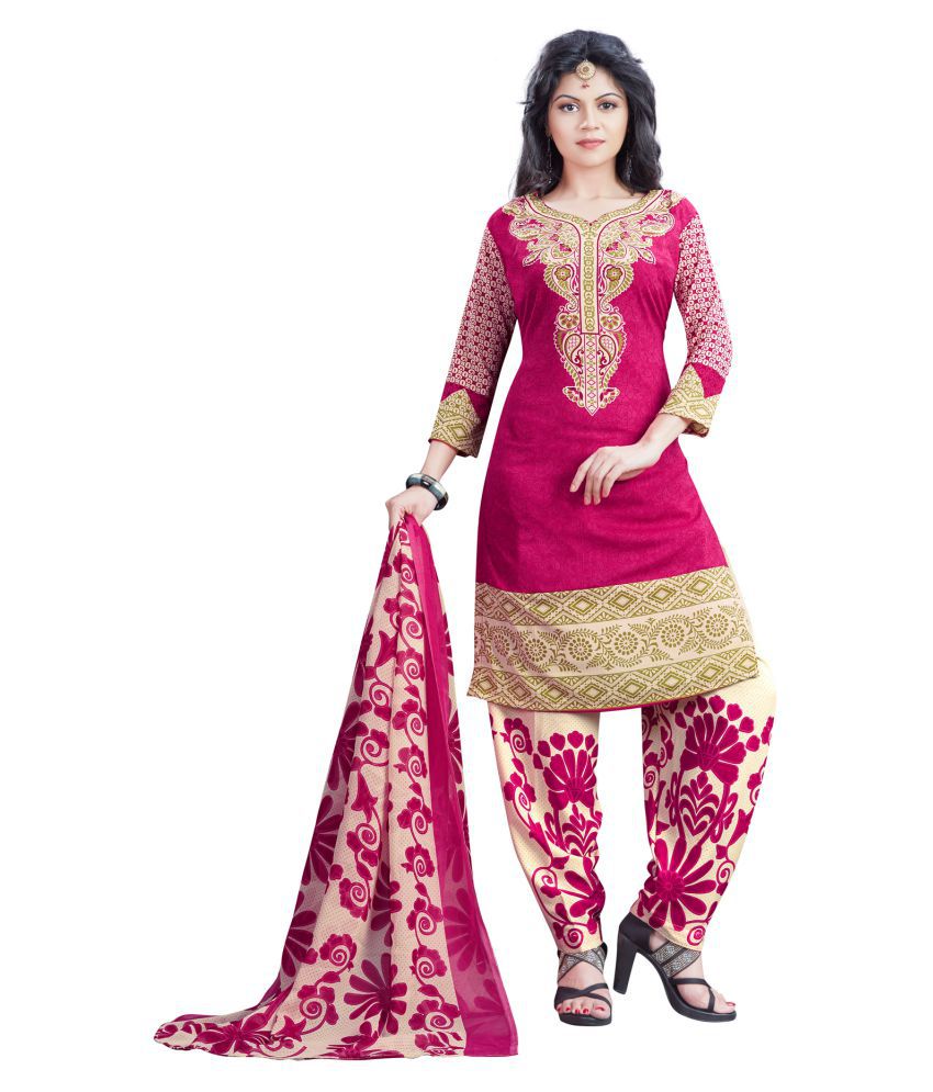 Salwar Studio Multicoloured Synthetic Dress Material - Buy Salwar ...