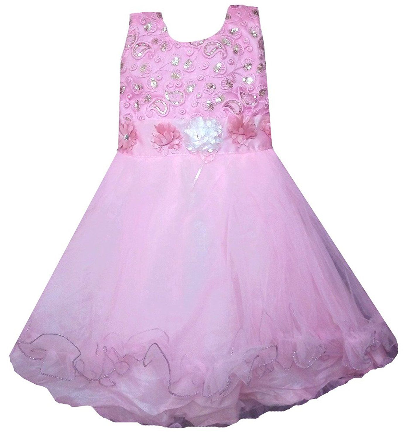 All About Pinks' Floral Dress for girls in Pink colour (3 to 4 years ...