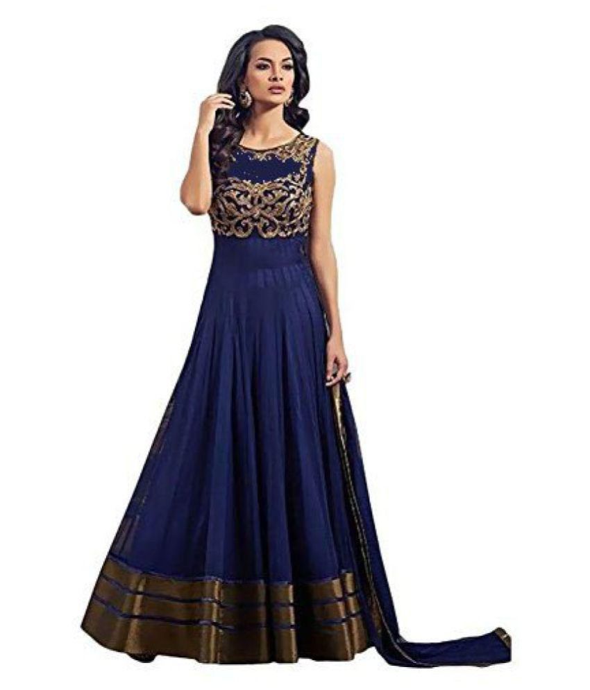 68 OFF on Blissta Red Embroidered Net Anarkali Gown on Snapdeal   PaisaWapascom