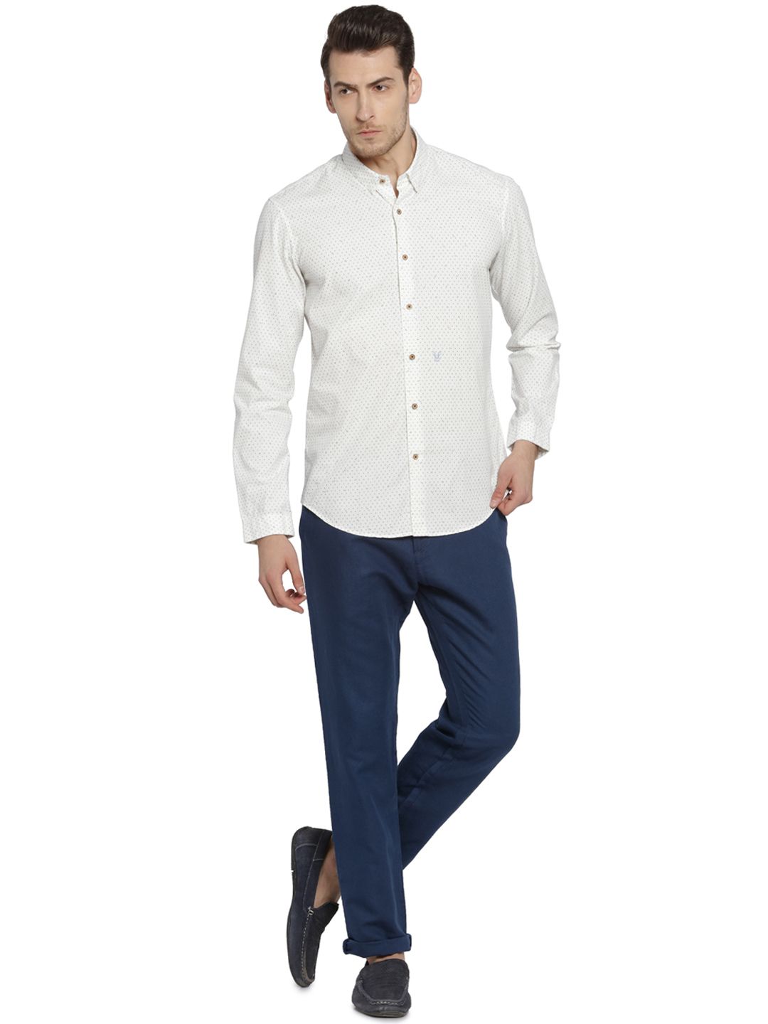 Rare Rabbit Blue Slim -Fit Flat 