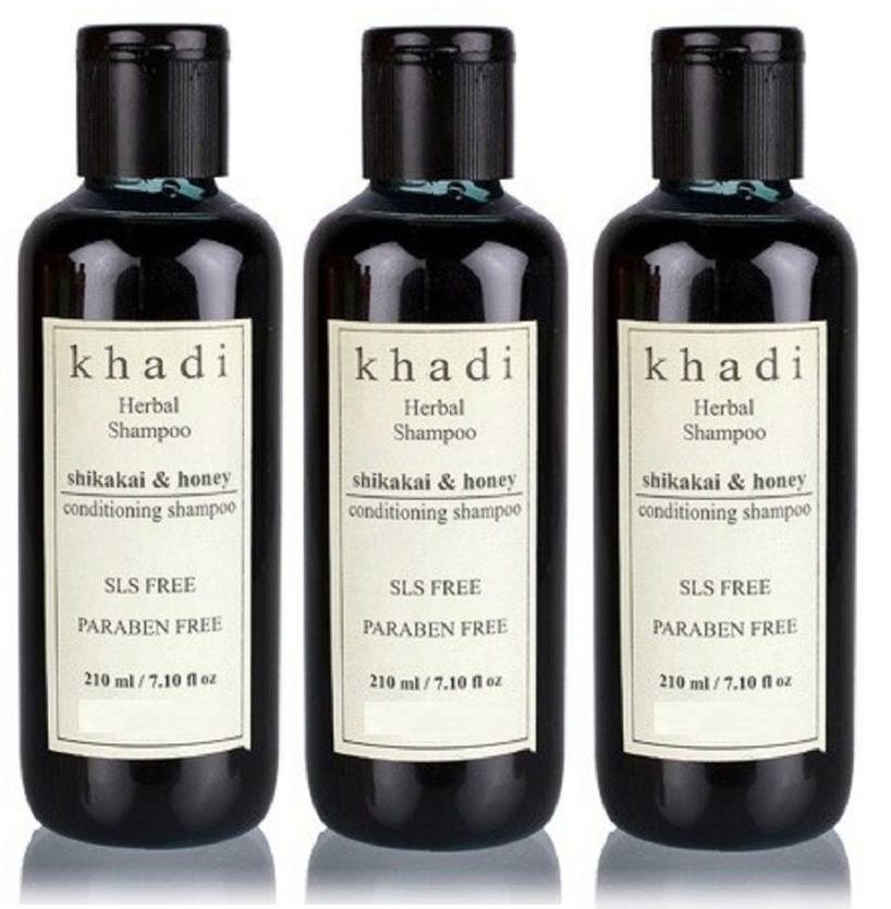     			Khadi Herbal Shikakai & Honey Conditioning Shampoo (SLS,Sulfate & Paraben Free) Shampoo 630 ml Pack of 3