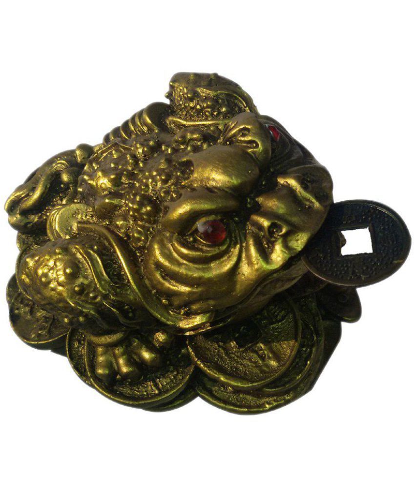     			S.S Collection Resin Three Legged Frog With Coin For Wealth And Happiness