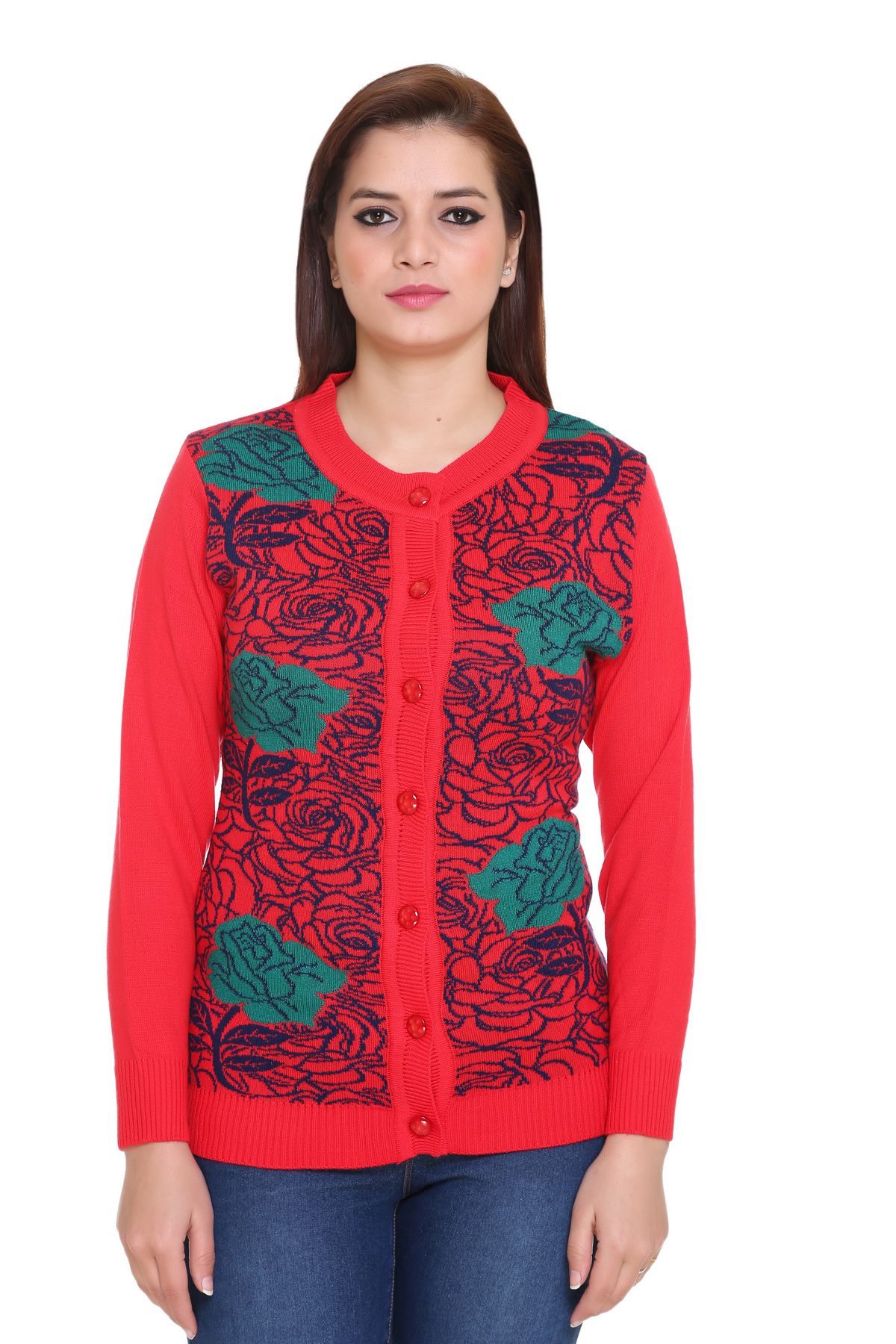 Buy Love sea Acrylic Red Cardigans Dress Online at Best Prices in India ...