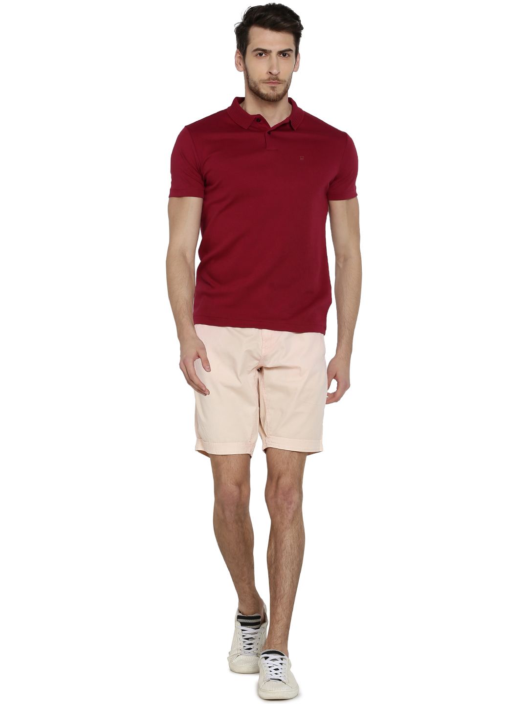 Rare Rabbit Red Slim Fit Polo T Shirt 
