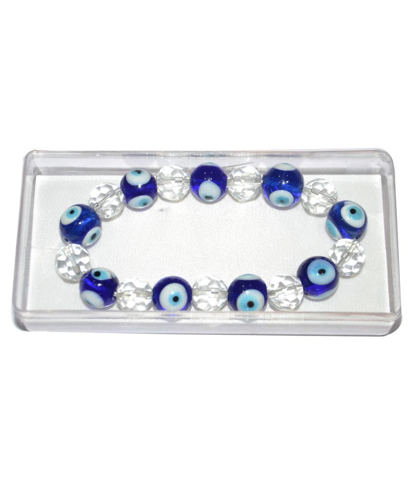     			Sagar Collection Blue Crystal Evil Eye Bracelet