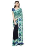 Shaily Green and Black Silk Saree