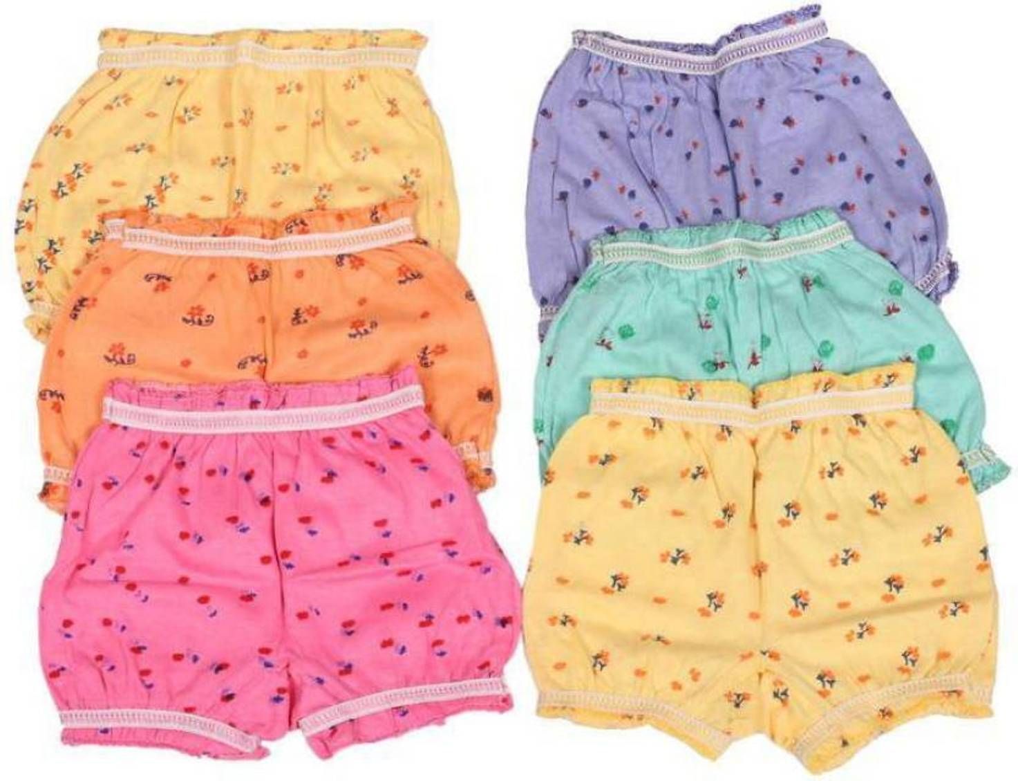 Tahiro Multicolour Cotton Baby Bloomers Pack Of 6 Buy Tahiro Multicolour Cotton Baby