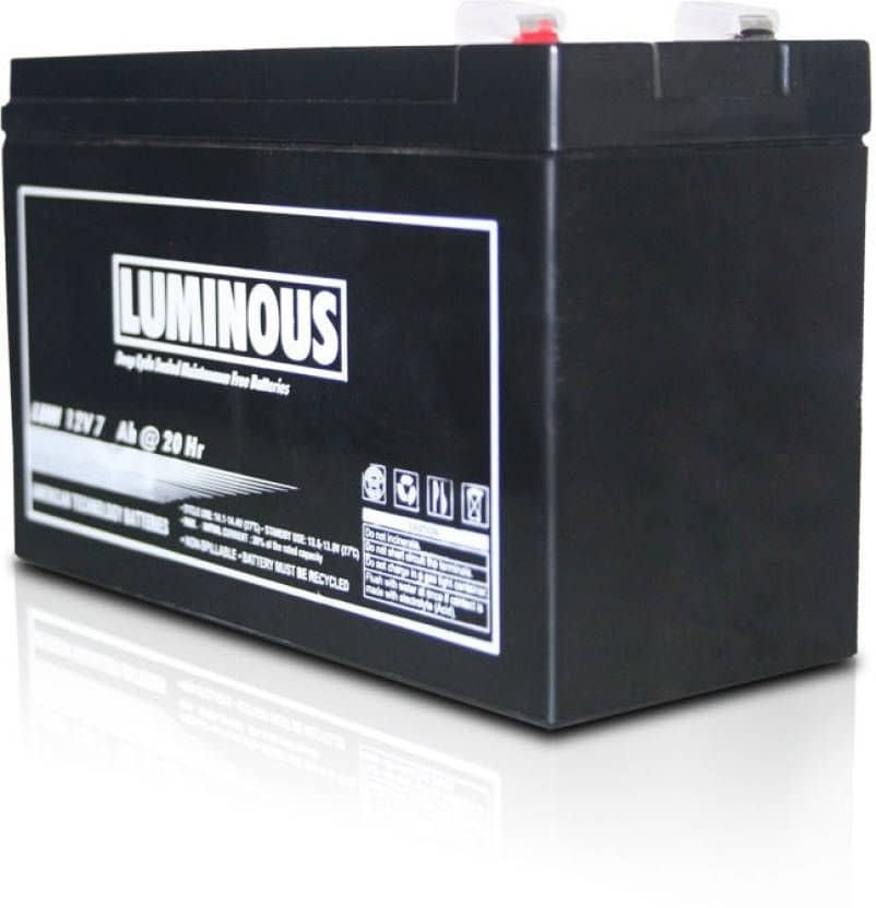 Luminous 7.2 12V - 7.2 Ah (Battery) Sealed Maintenance Free Ah Battery