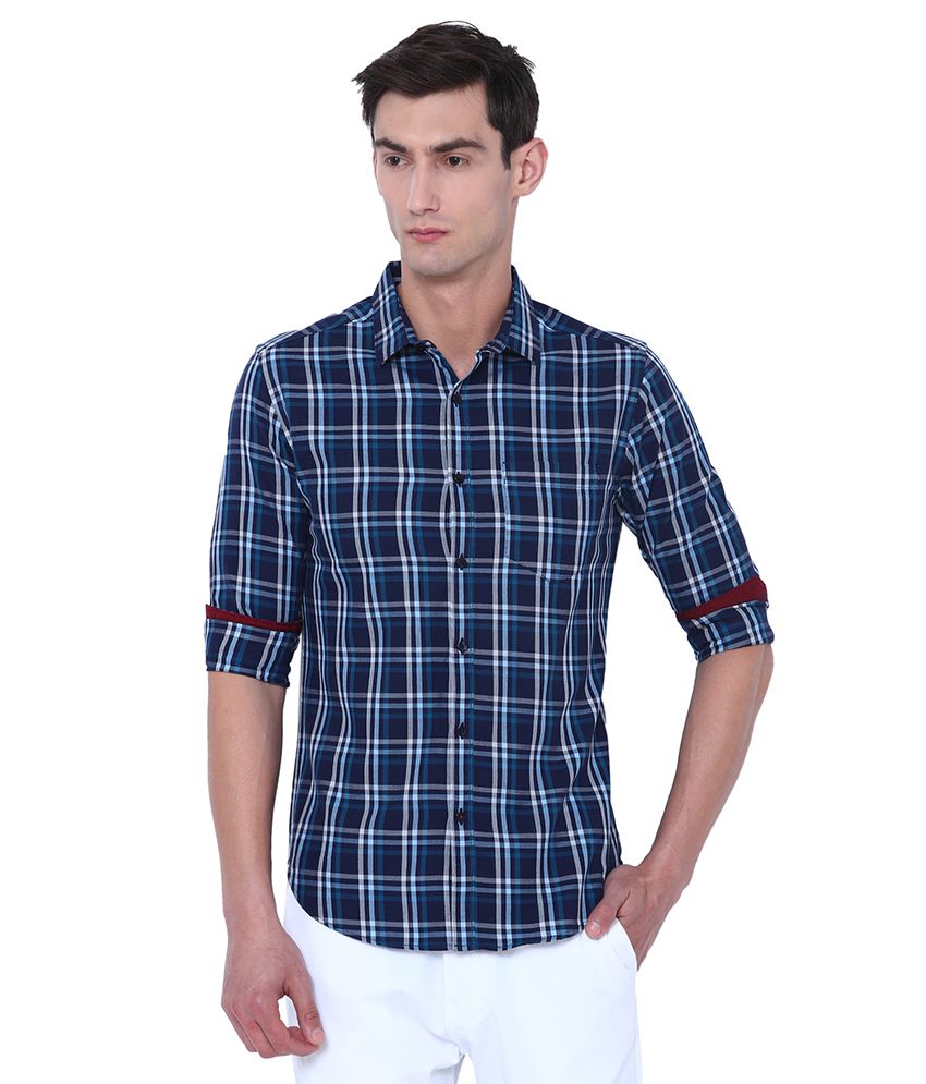     			Black Coffee Navy Slim Fit Shirt