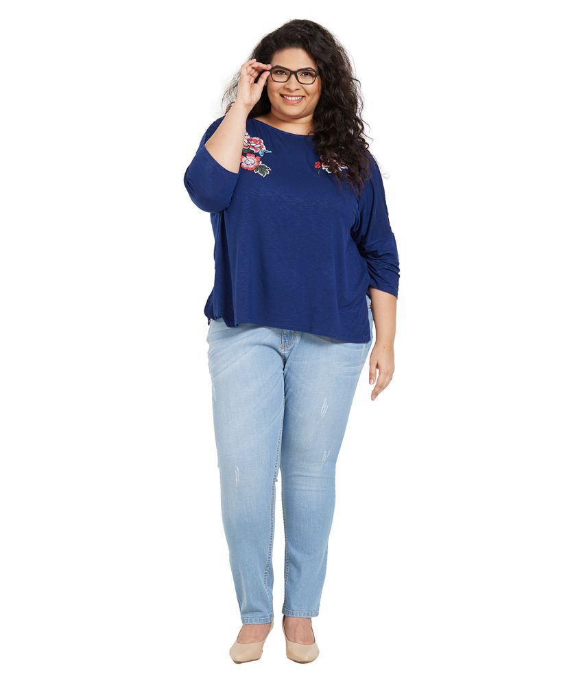 plus size blue jeans