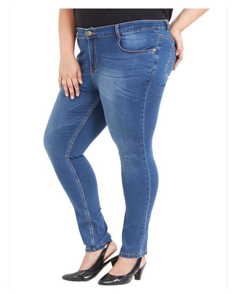 plus size blue jeans