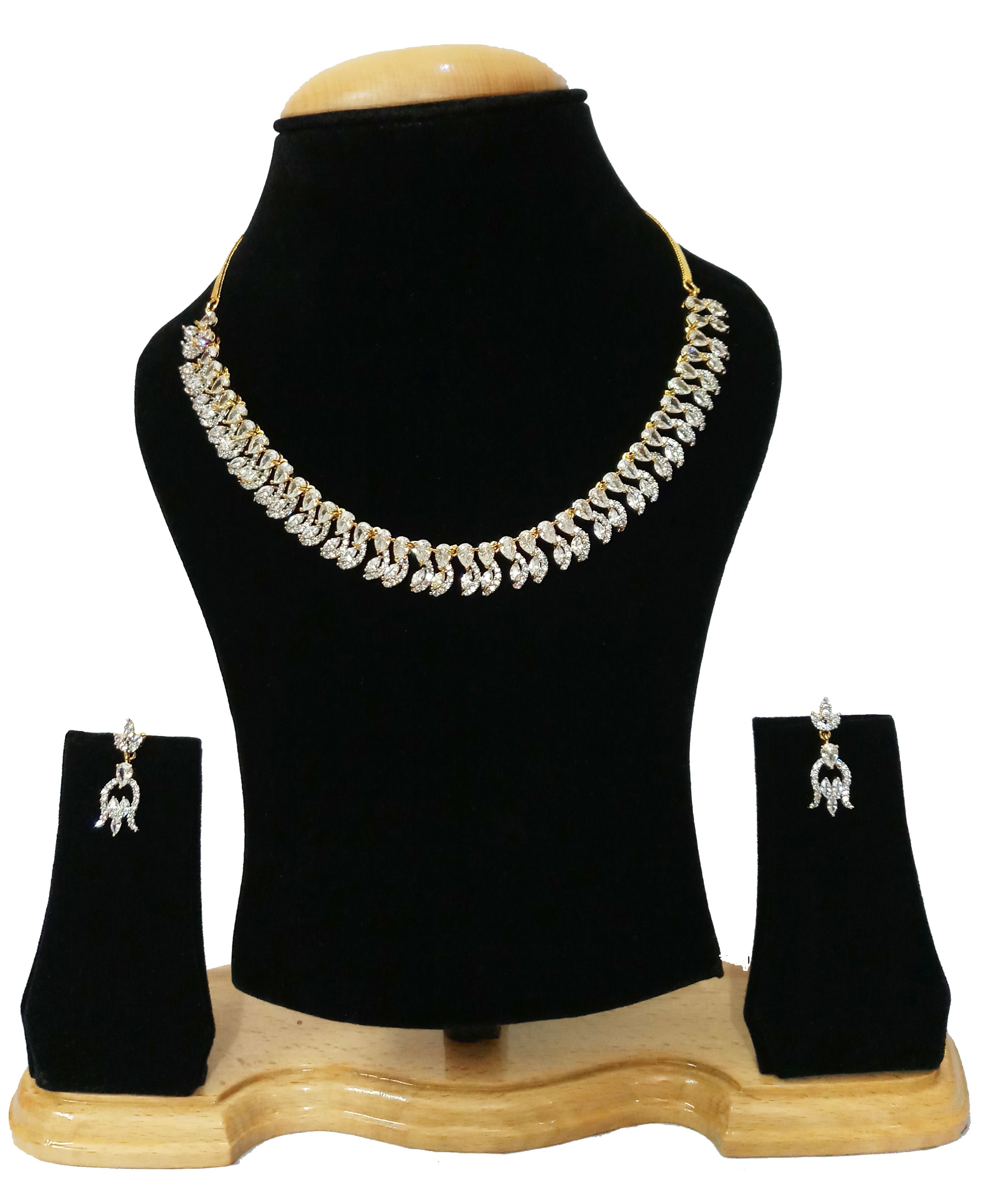 Navya Collection American Diamond Gold 