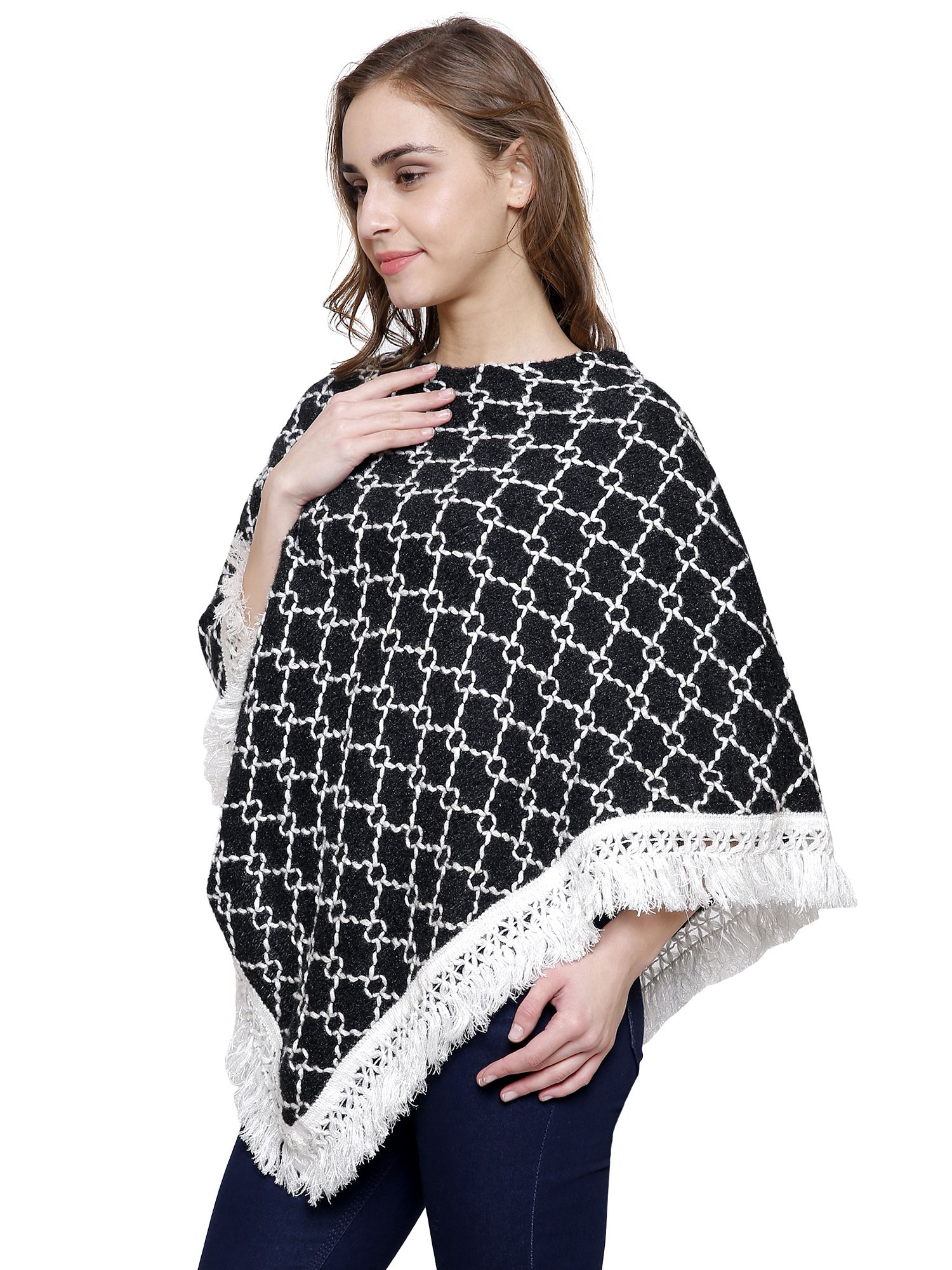 black ponchos and wraps