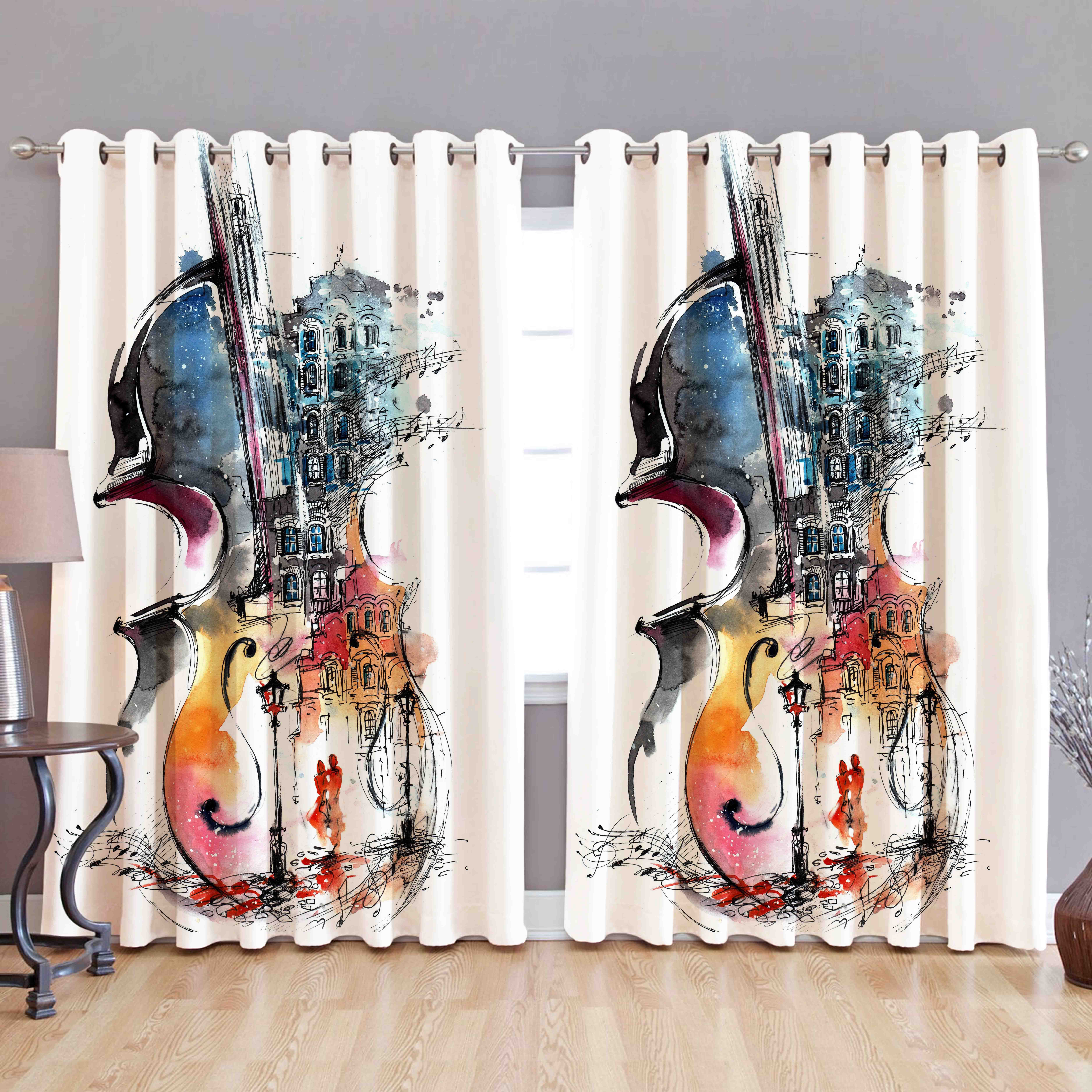     			B7 CREATIONS - Multicolor Pack of 1 Polyester Window Curtain (4 ft X 5 ft)