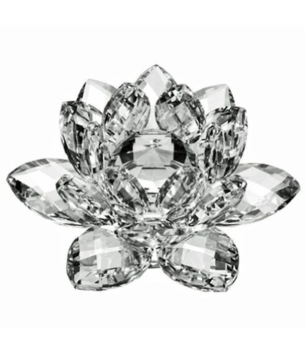     			King & Queen Crystal Lotus Flower - Peace Wealth And Prosperity Clear Hue Reflection