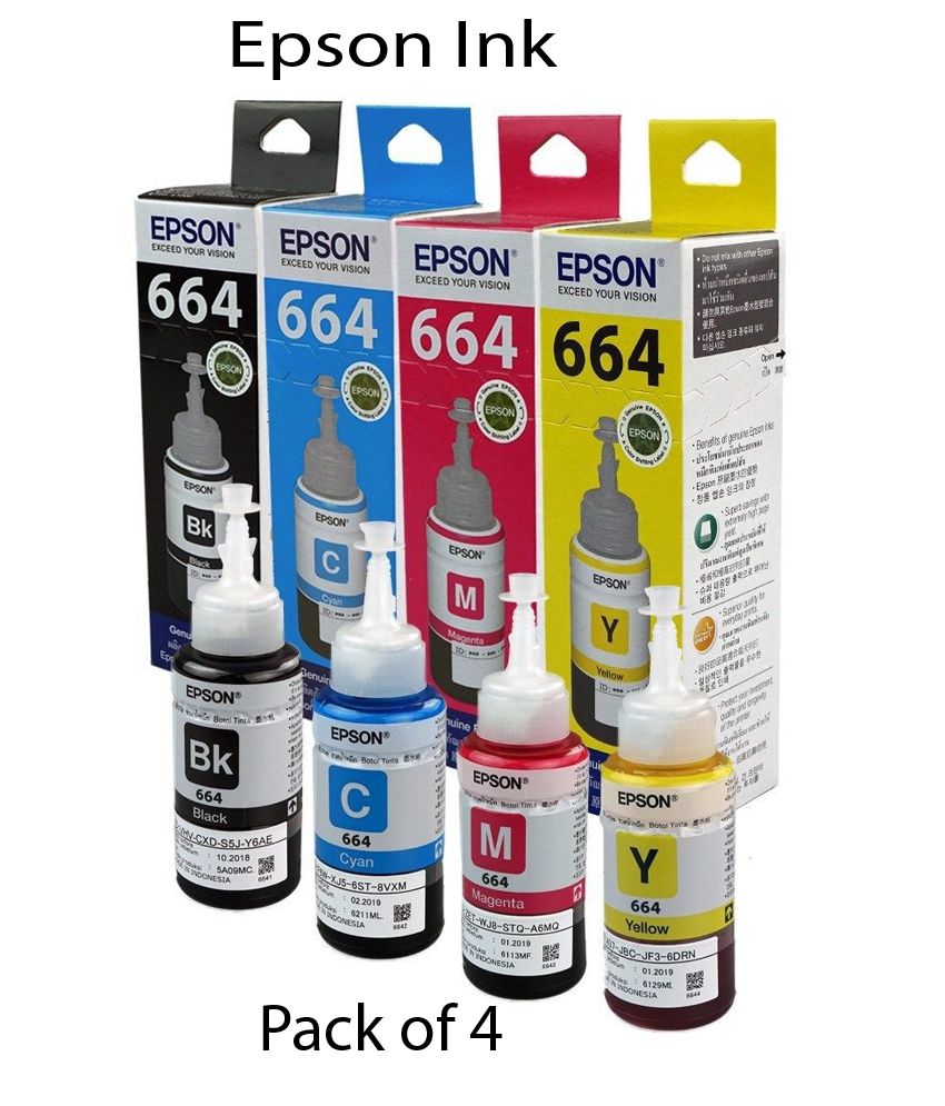     			Epson Ink Bottles- Set of 4 - Epson L380, L360