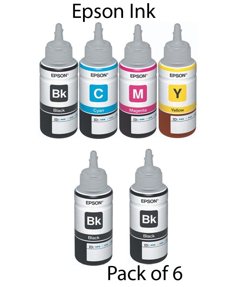     			Epson Ink All Colors with 2 Black Extra  (T6641-B,T6642-C,T6643-M,T6644-Y) 70 Ml