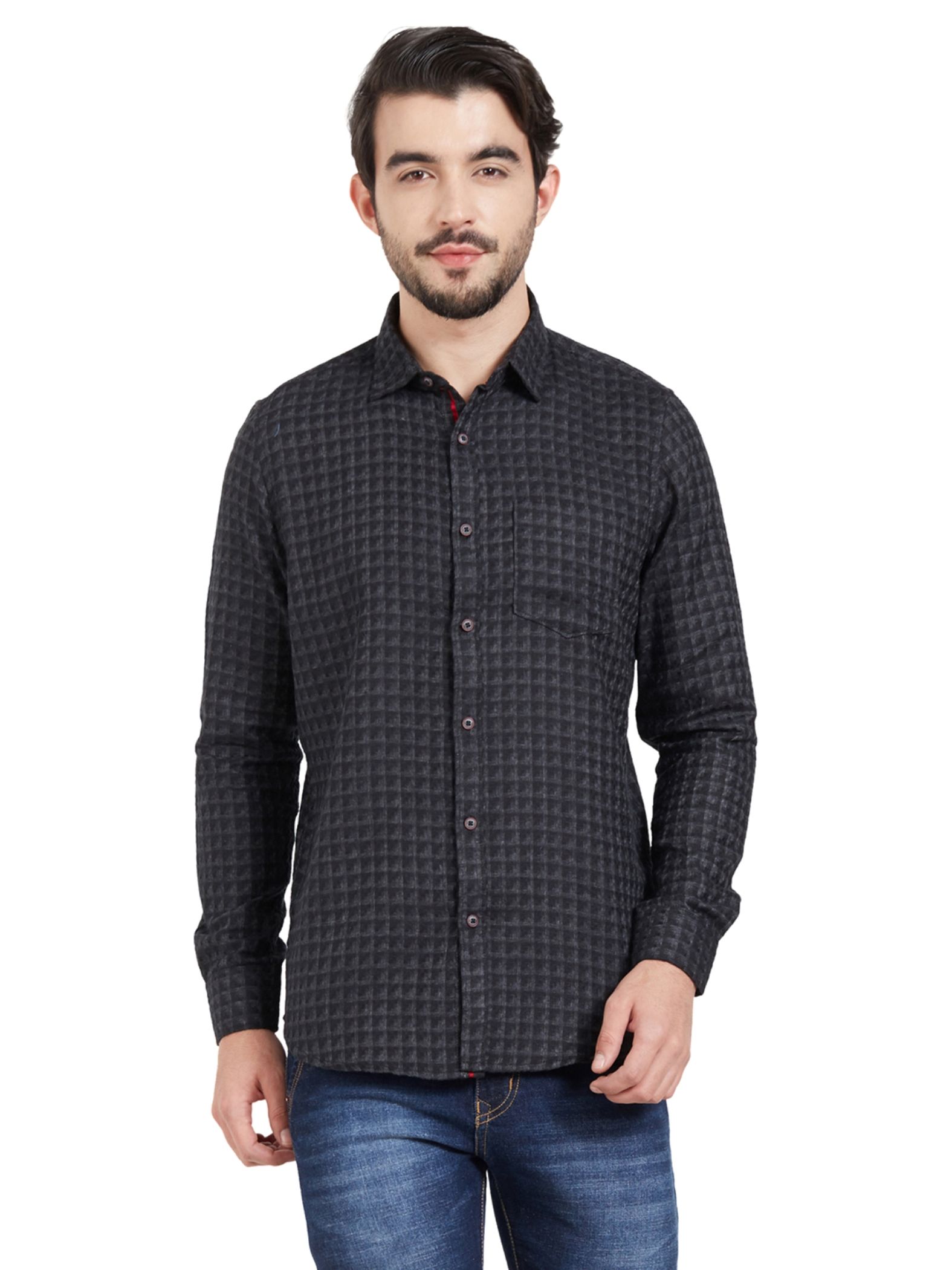 Vulcan Black Slim Fit Shirt Single - Buy Vulcan Black Slim Fit Shirt ...