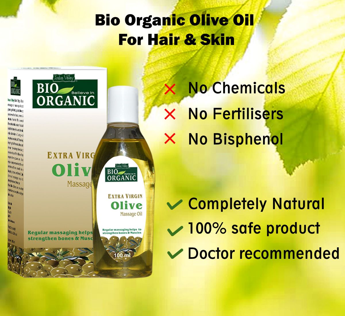 Indus Valley BIO Organic Olive Oil Olive Massage Oil 100 mL Buy Indus