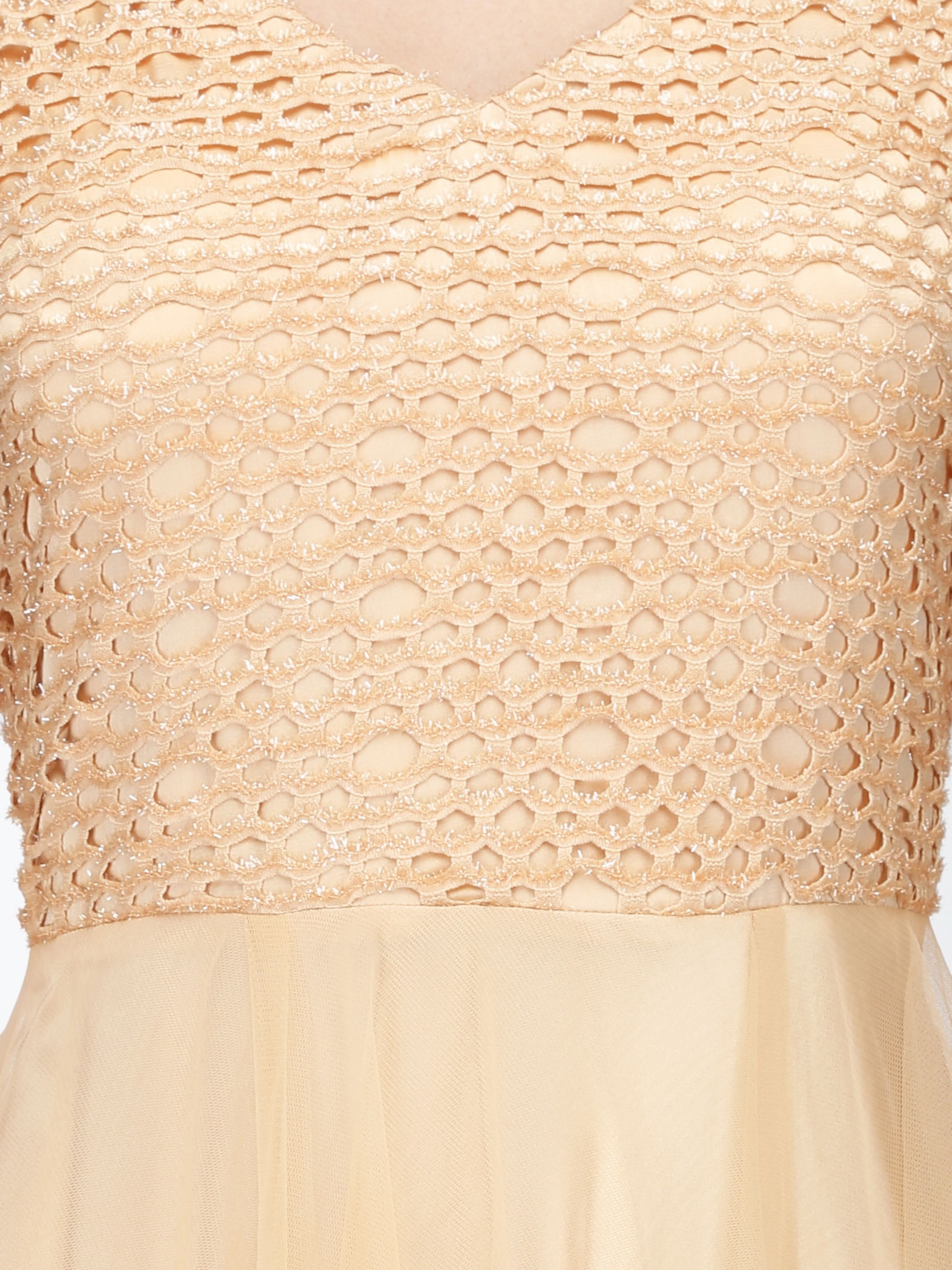 net golden gown