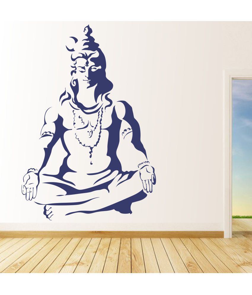     			wall dreams Meditating Shiva Religious & Inspirational Religious & Inspirational PVC Sticker (80 X 55 cms)