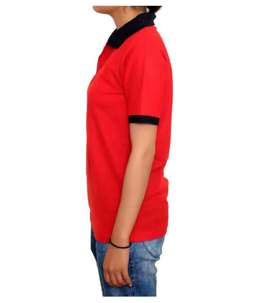 Buy KOODDIES Poly Cotton Red Polos Online at Best Prices in India