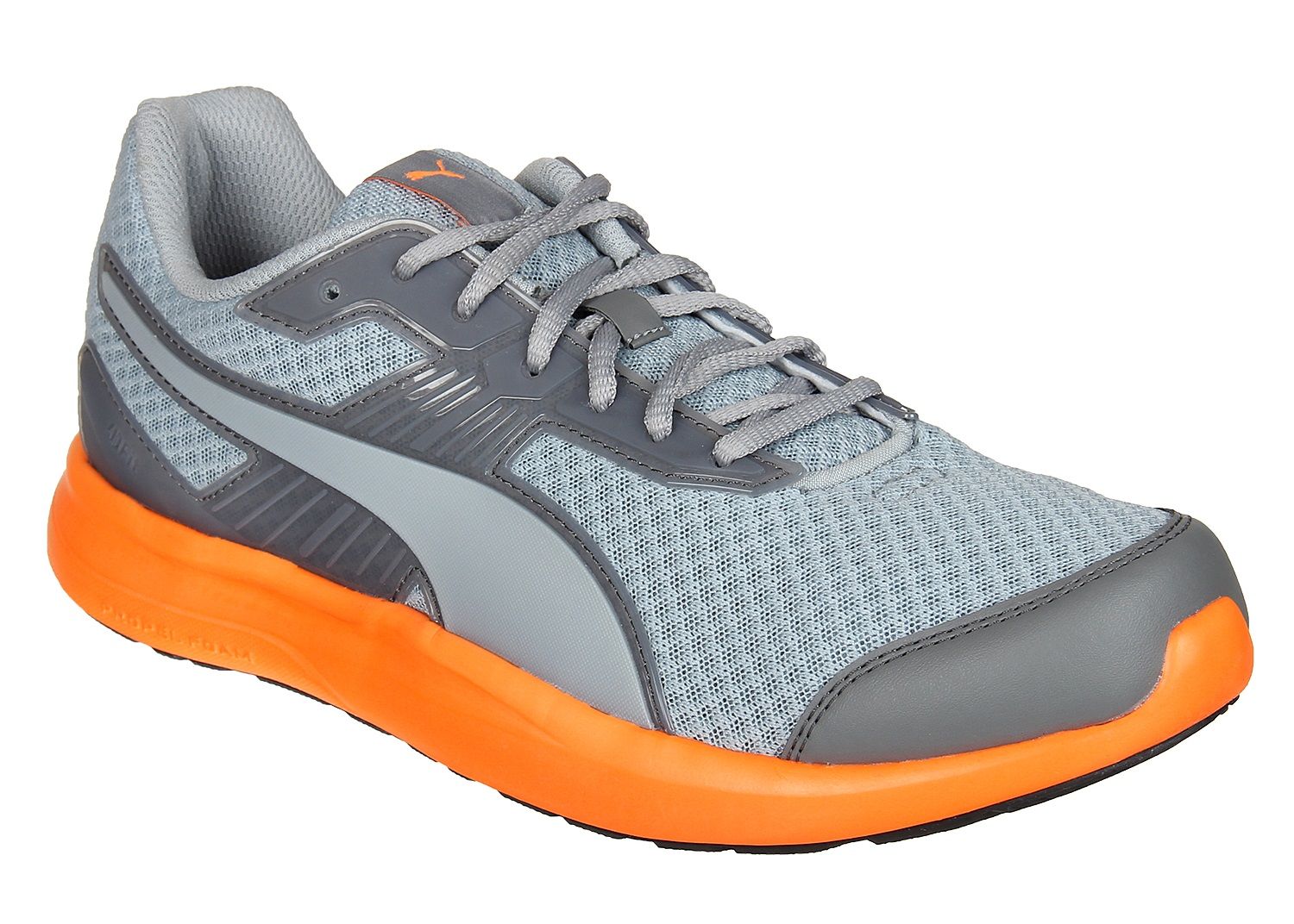 puma grey orange shoes