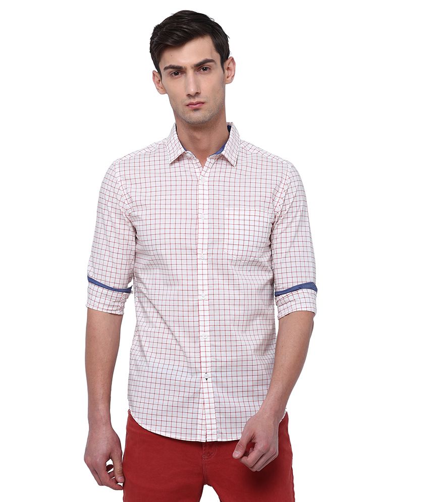     			Black Coffee White Slim Fit Shirt