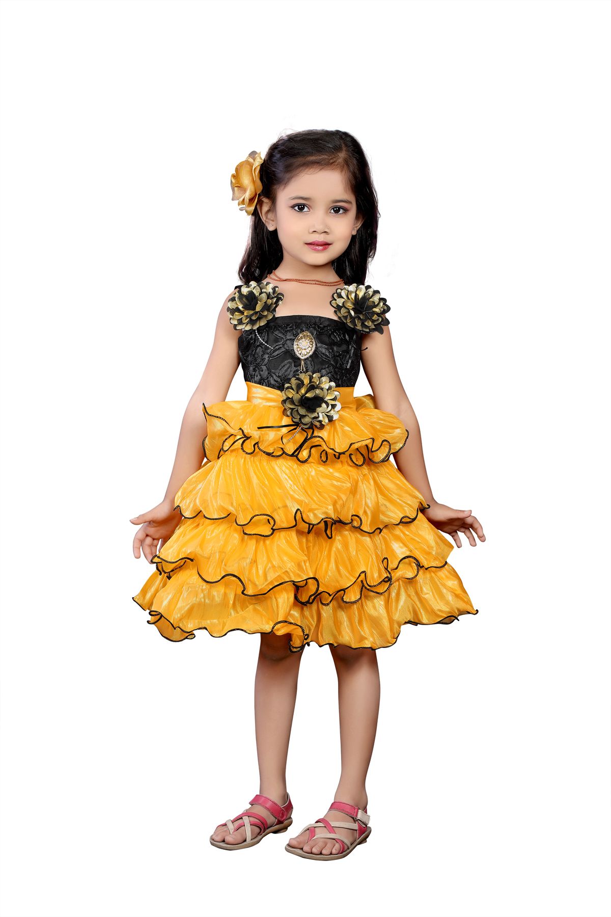 yellow frock for baby girl