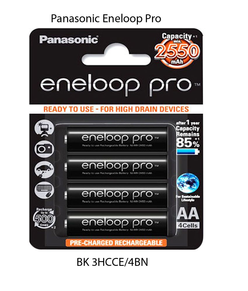     			Panasonic Eneloop Pro BK-3HCCE/4BN 4 x AA 2550mAh Ni-MH Battery