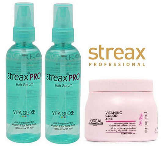 IMPORTEDD Streax Pro Vita Gloss (Pack Of 2) & Hair Serum 500 gm Pack of 3:  Buy IMPORTEDD Streax Pro Vita Gloss (Pack Of 2) & Hair Serum 500 gm Pack of