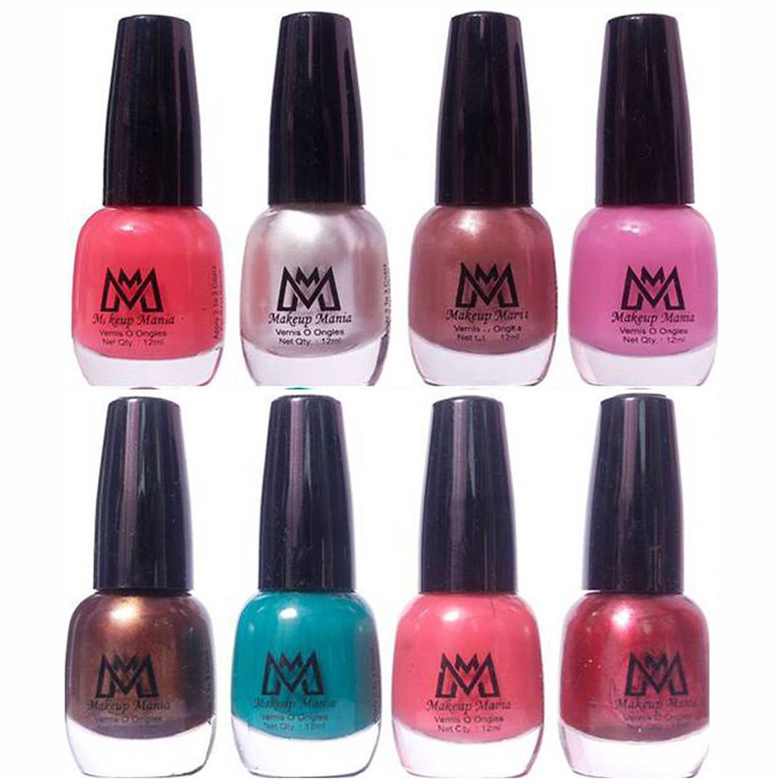 Makeup Mania Premium Set of 8 Trendy Nail Polish Coffee ...