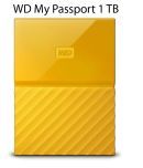 WD My Passport 1 TB External Hard Drive (Yellow)