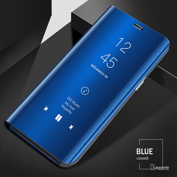 Oppo A3 Flip Cover by ClickAway Blue Clear View Mirror Flip Cover