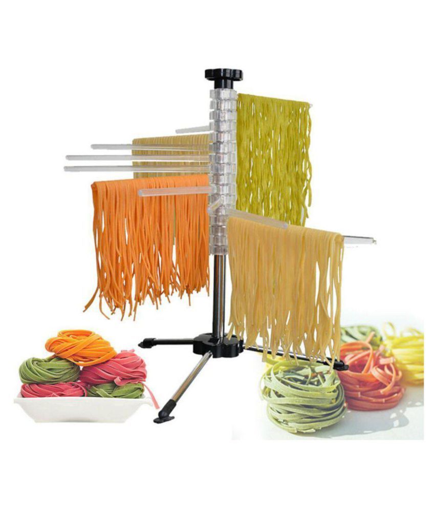 Aloskart Stendino Pasta Fresca Girevole, Essiccatore Per Pasta Pieghevole, Riutilizzabile, Staffe Pasta In Legno, Installazione Rapida