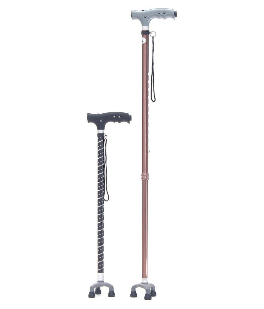 LED Tripod Cane Ctrutch AntiShock Adjustable Portable Walking Hiking Stick Buy Online at Best