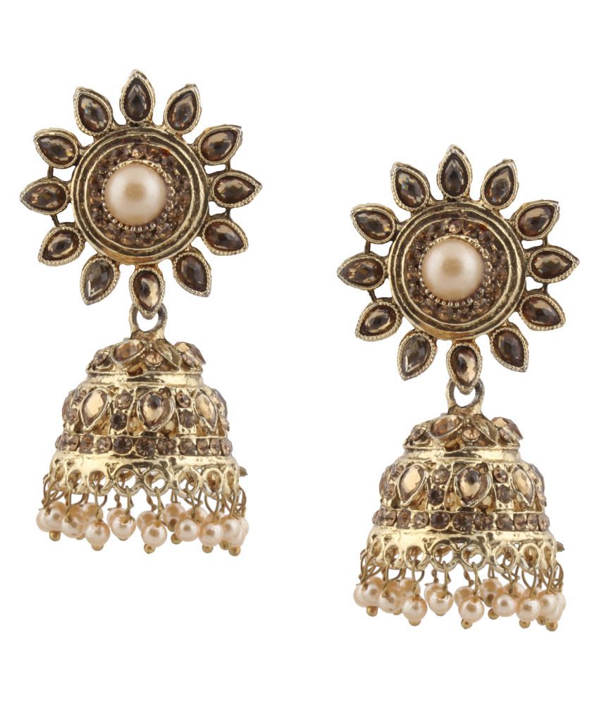     			Piah Fashion Stylish Fancy Party Wear Diamond Alloy Jhumki Earring