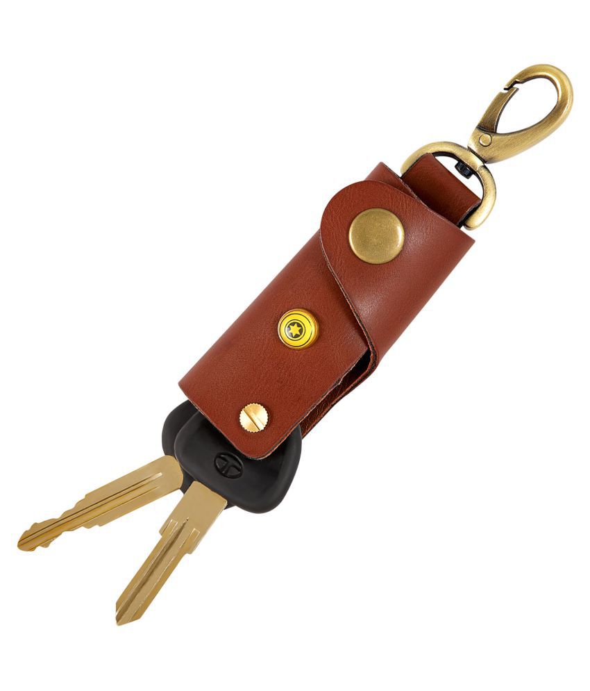 compact key holder leather