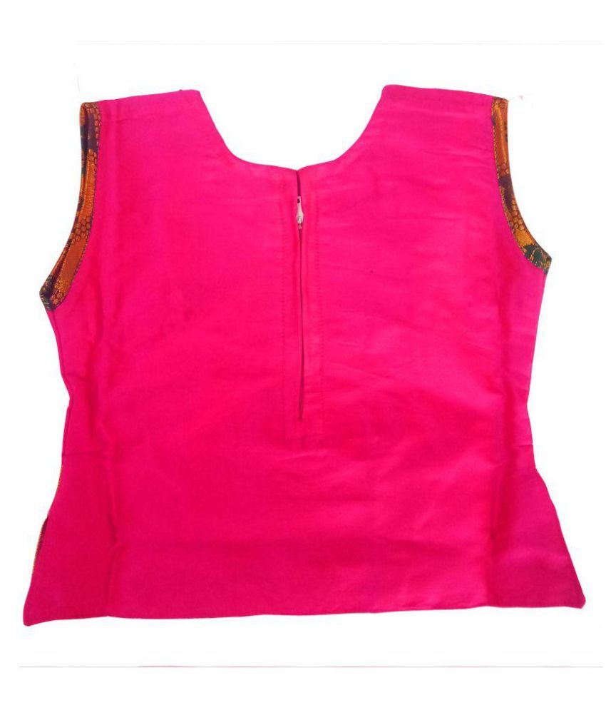 sleeveless pattu pavadai