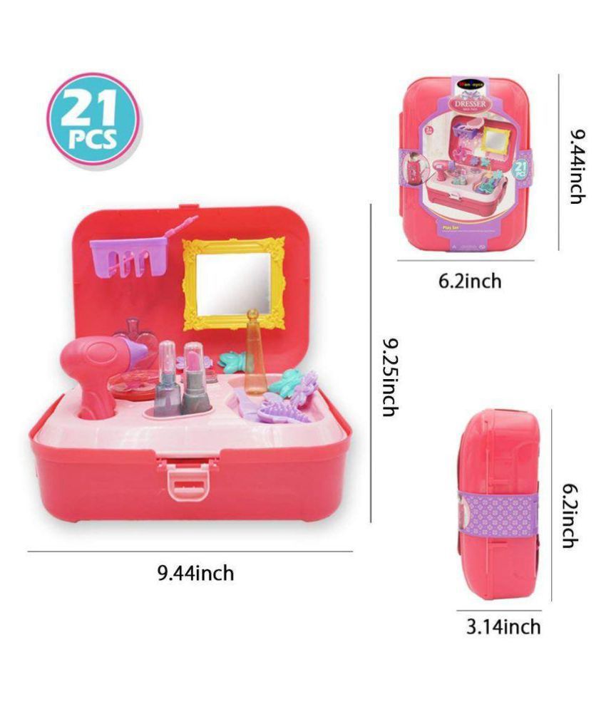Pretend Play Make up Kit Little Girls Dress-up with Storage Backpack ...