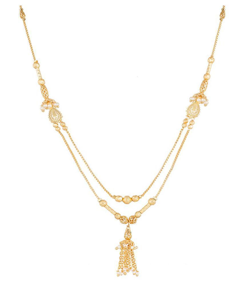 Aadita Ethnic Traditional Gold Plated Crystal Pearl Stones Designer ...