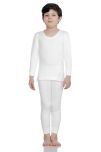 Bodycare Insider Single Boys Cotton Blend Thermal Top & bottom Set ( Off White )