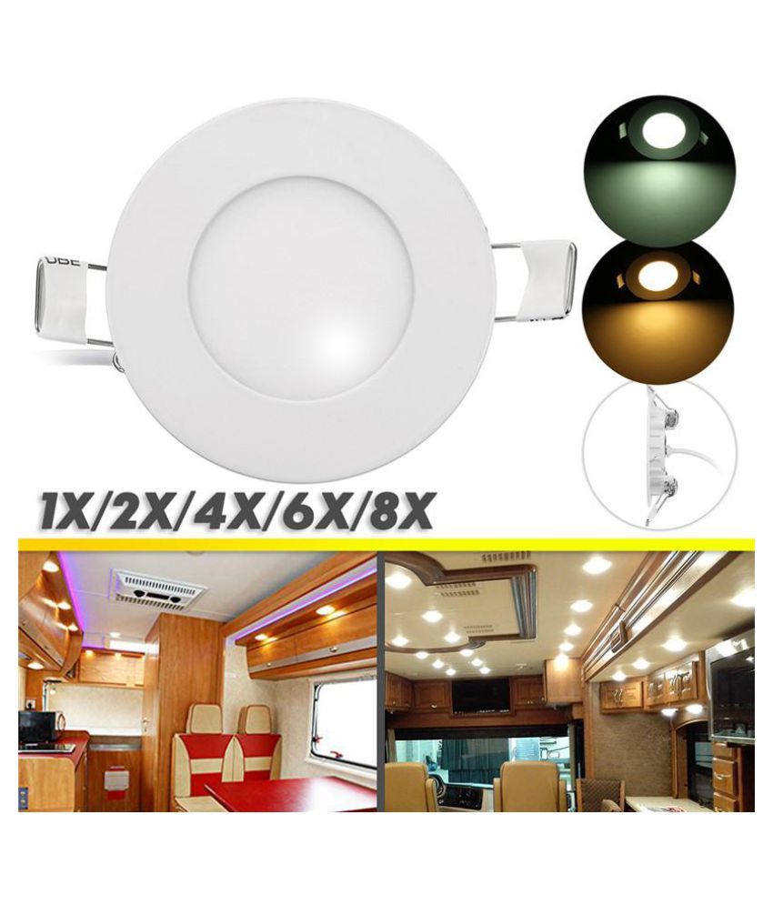 3W RV Recessed Ceiling Light Super Slim LED Light DC 12V 200LM 2835