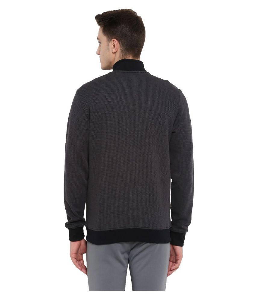 Alcis Black Cotton Polyester Fleece Jacket Single Pack Buy Alcis